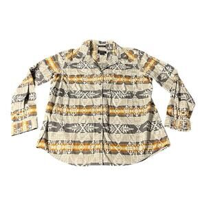 Ariat x Pendleton Womens Billie Jean Aztec Shirt Large Long‎ Sleeve Southwestern